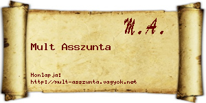 Mult Asszunta névjegykártya